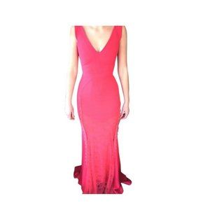 New Antonio Berardi Bodycon Fitted Lace Paneled Gown Size 40 4